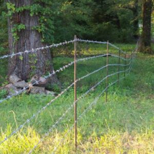 barbed wire fencing