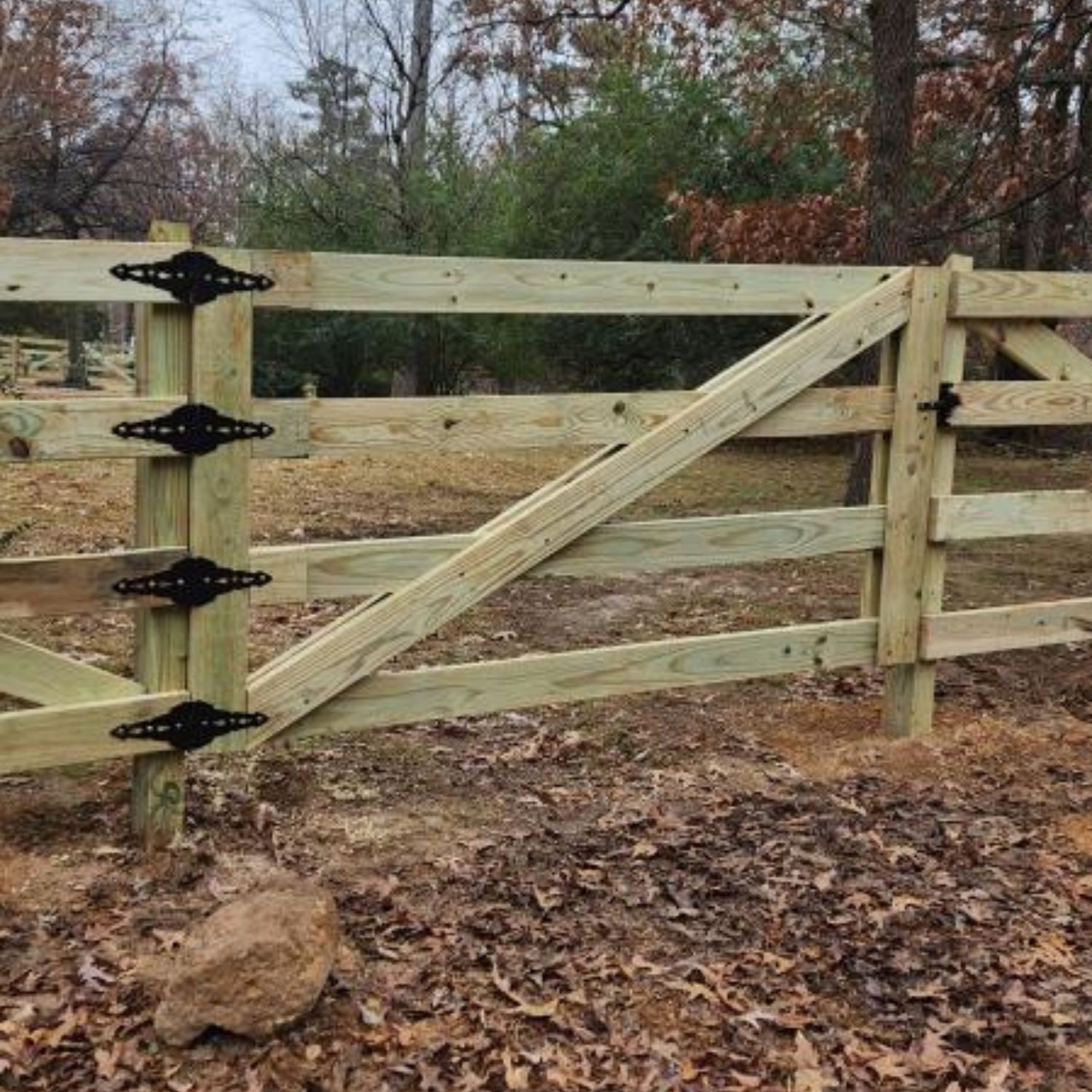 split rail wood fence gate