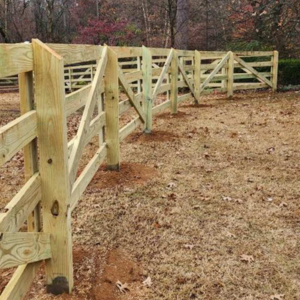 split rail wood fence